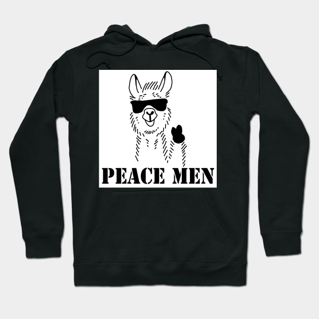 Lama peace men Hoodie by Noamdelf06